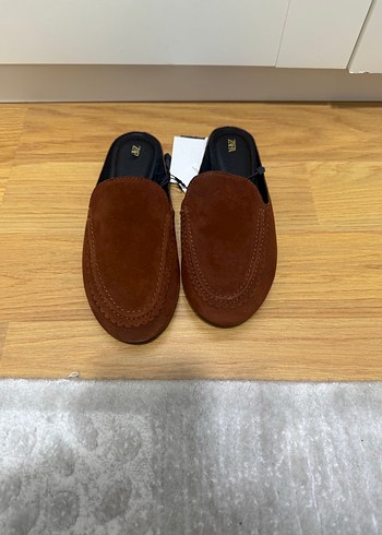 Kahverengi Süet Stiletto Topuklu Kadın Terlik - Görsel 2