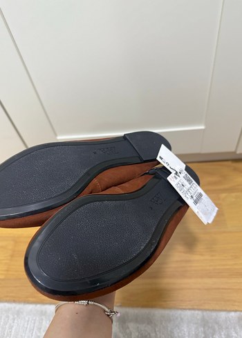 Kahverengi Süet Stiletto Topuklu Kadın Terlik - Görsel 4