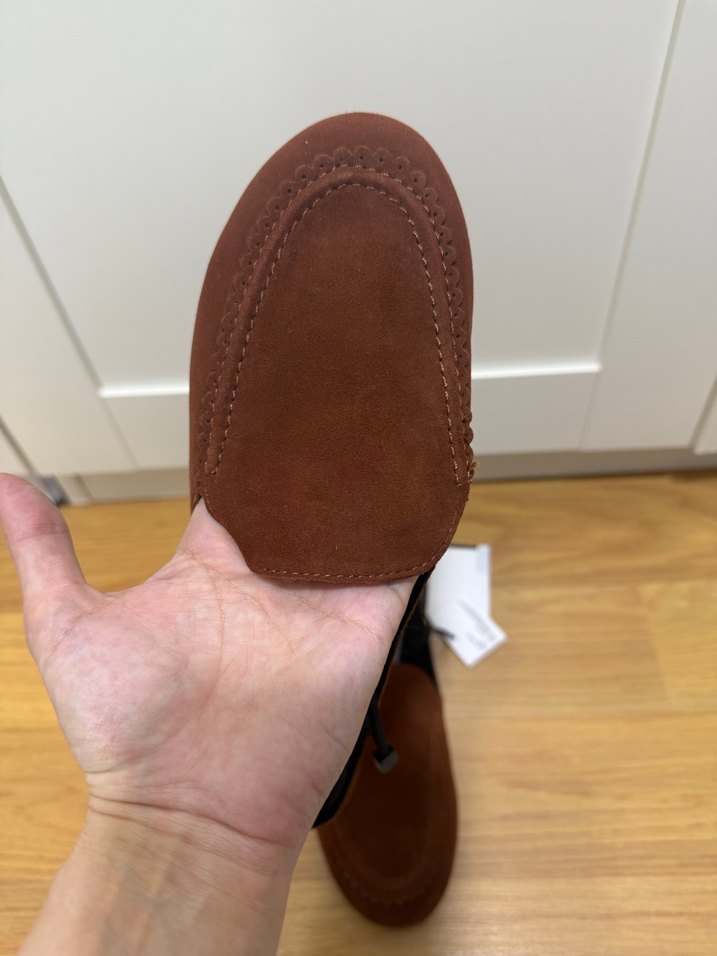 Kahverengi Süet Stiletto Topuklu Kadın Terlik - Görsel 3