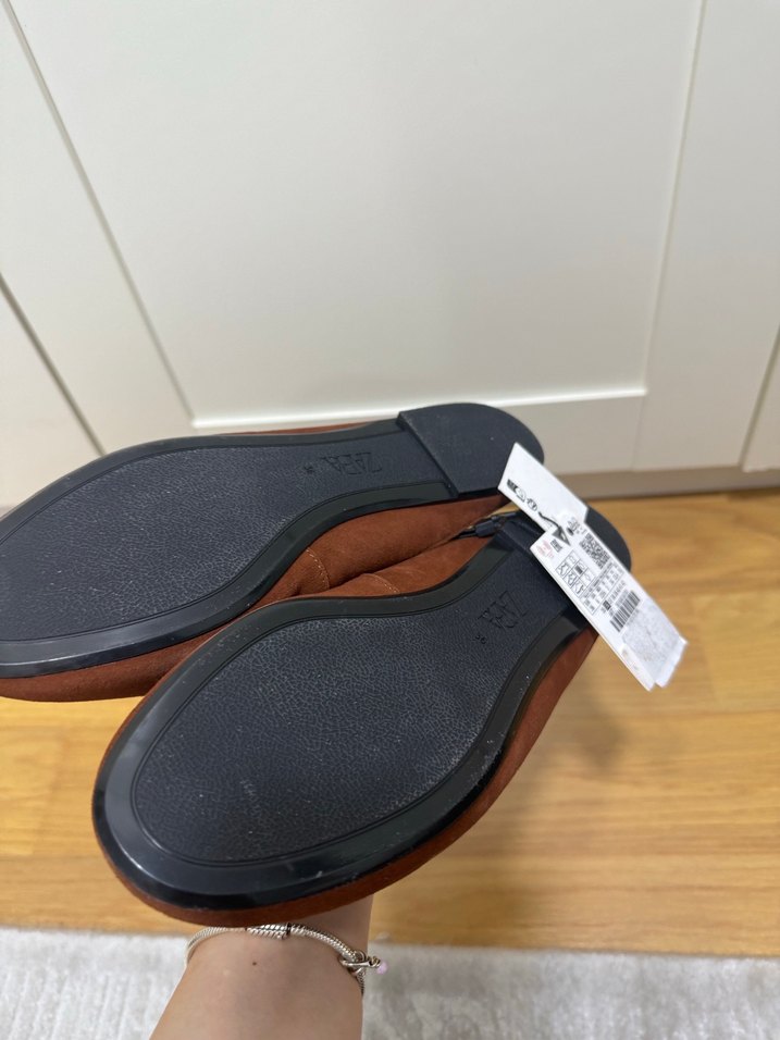 Kahverengi Süet Stiletto Topuklu Kadın Terlik - Görsel 4