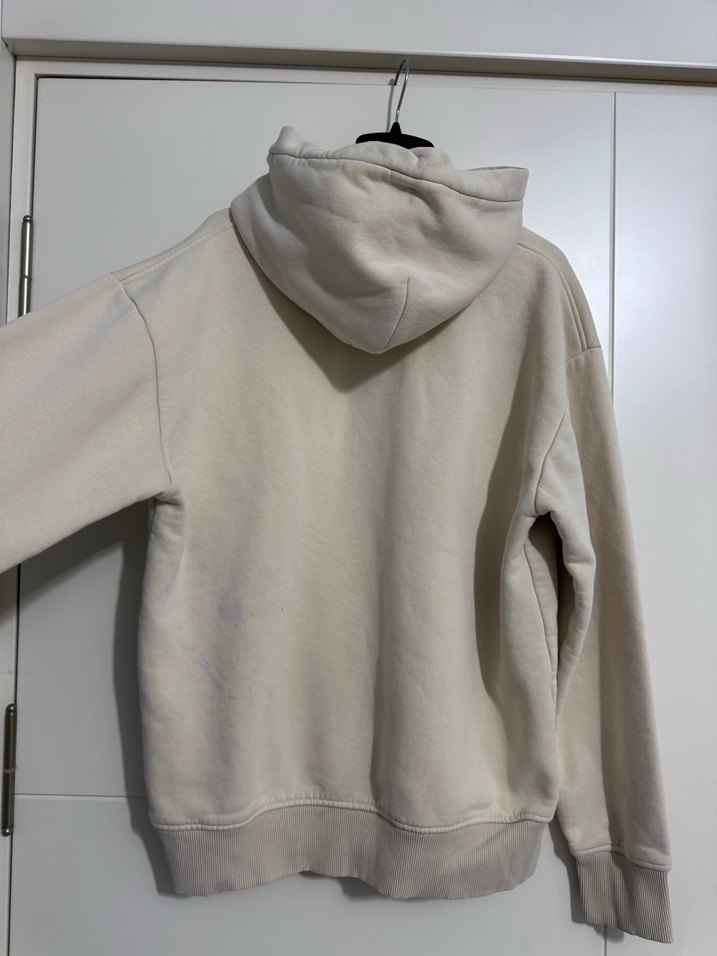 Kadın krem  Kapüşonlu Sweatshirt - Görsel 2