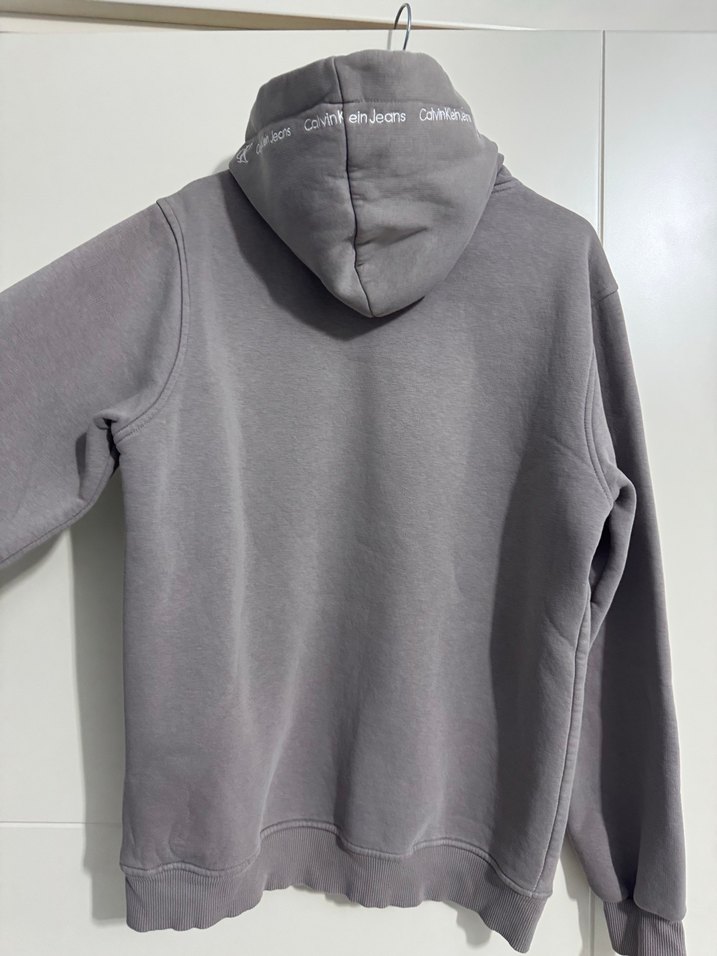 Gri Kapüşonlu  Sweatshirt - Görsel 2