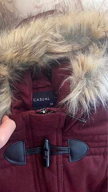 LC Waikiki 38 Beden (M) Bordo Kadın Mont - Görsel 2