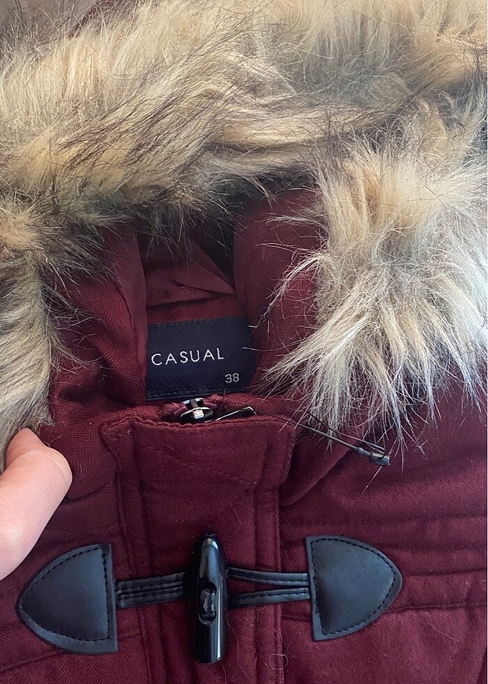 LC Waikiki 38 Beden (M) Bordo Kadın Mont - Görsel 2