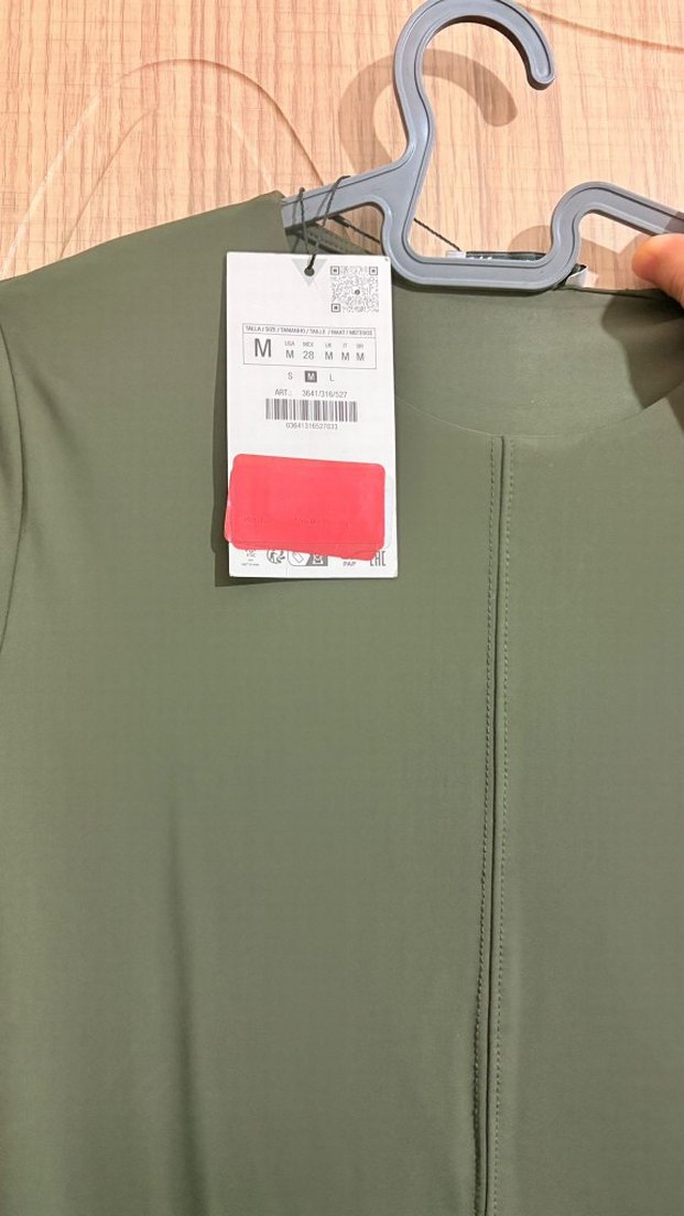Zara Kadın Haki Uzun Kollu Dar Kesim Elbise - Görsel 3
