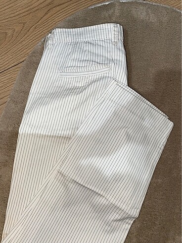 36 Beden beyaz Renk Keten kumaş pantolon