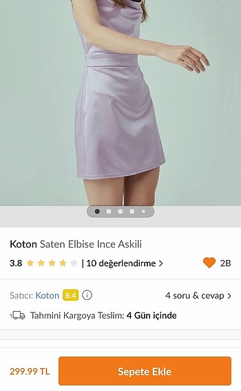 Koton Saten elbise