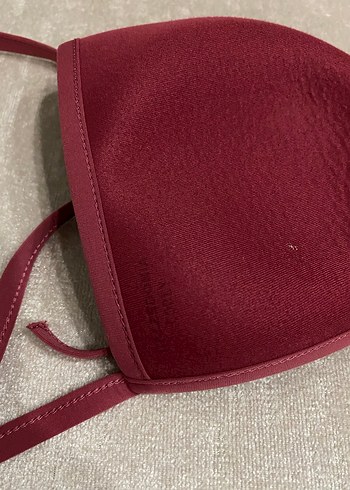 Bordo İnce Askılı Mini Bikini Takımı - Görsel 2