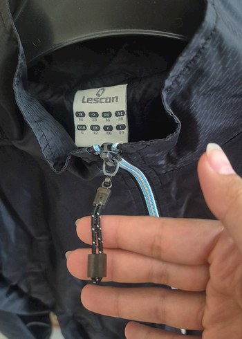 Lescon Fermuarlı Siyah Kadın Yağmurluk Ceket