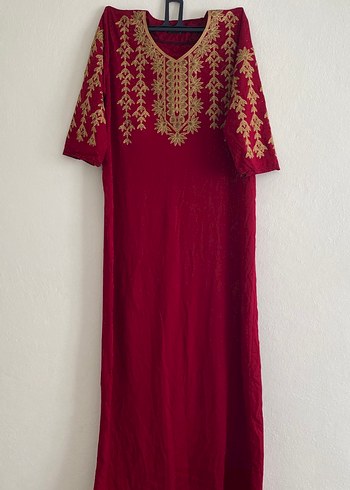 xl Beden bordo Renk SIFIR Uzun Elbise