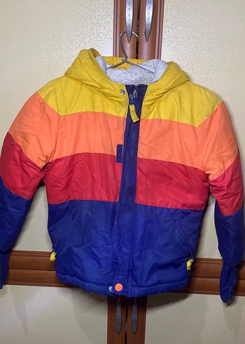 Renkli Düğmeli Erkek Çocuk Mont - Görsel 3