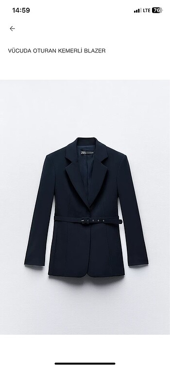 Zara kemerli blazer