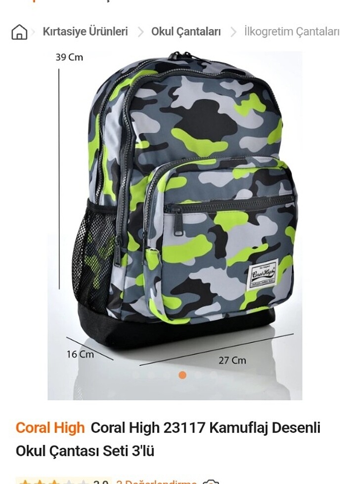 CAROL HİGH OKUL ÇANTASI - Görsel 2