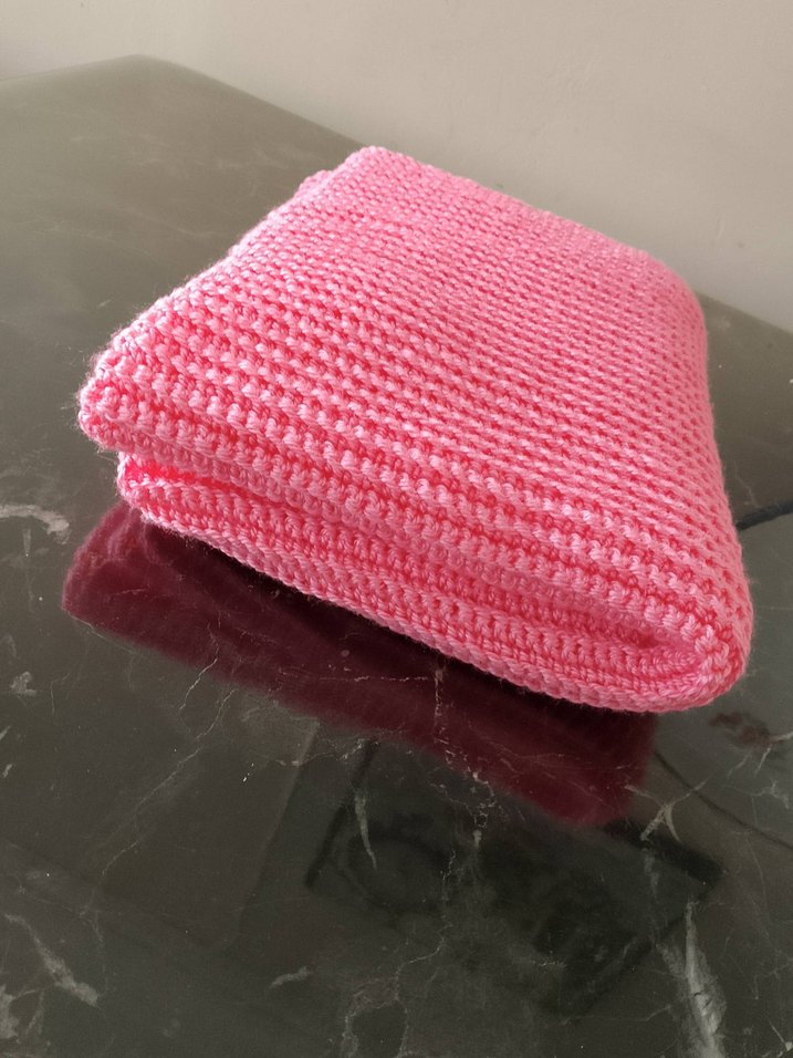 Pembe Çocuk Örgü Battaniye - Görsel 2