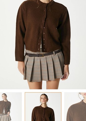 Tokalı Bej Kadın Mini Etek - Görsel 2