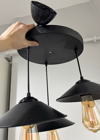 Siyah Çiftli Sarkıt Avize - Görsel 4