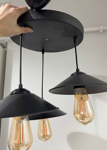 Siyah Çiftli Sarkıt Avize - Görsel 3