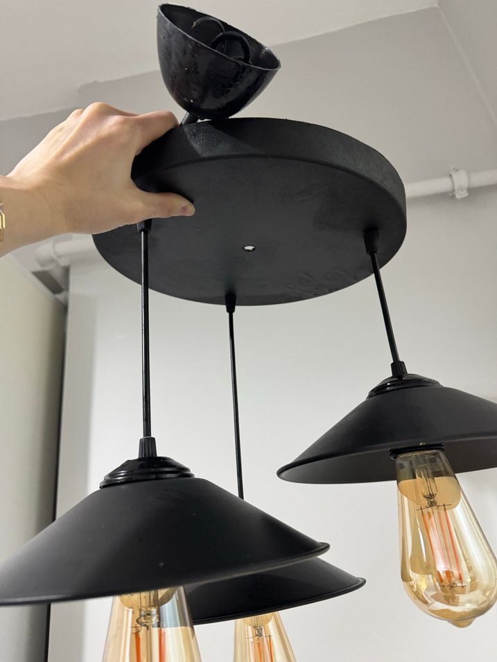 Siyah Çiftli Sarkıt Avize - Görsel 4