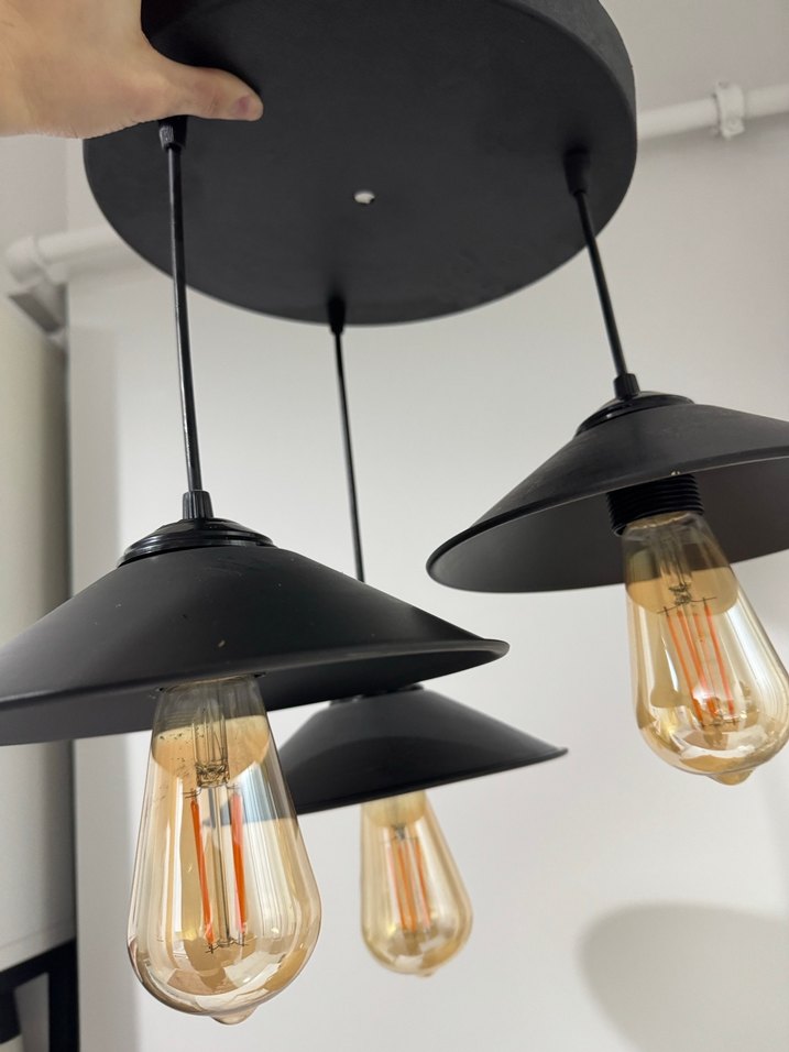 Siyah Çiftli Sarkıt Avize - Görsel 5