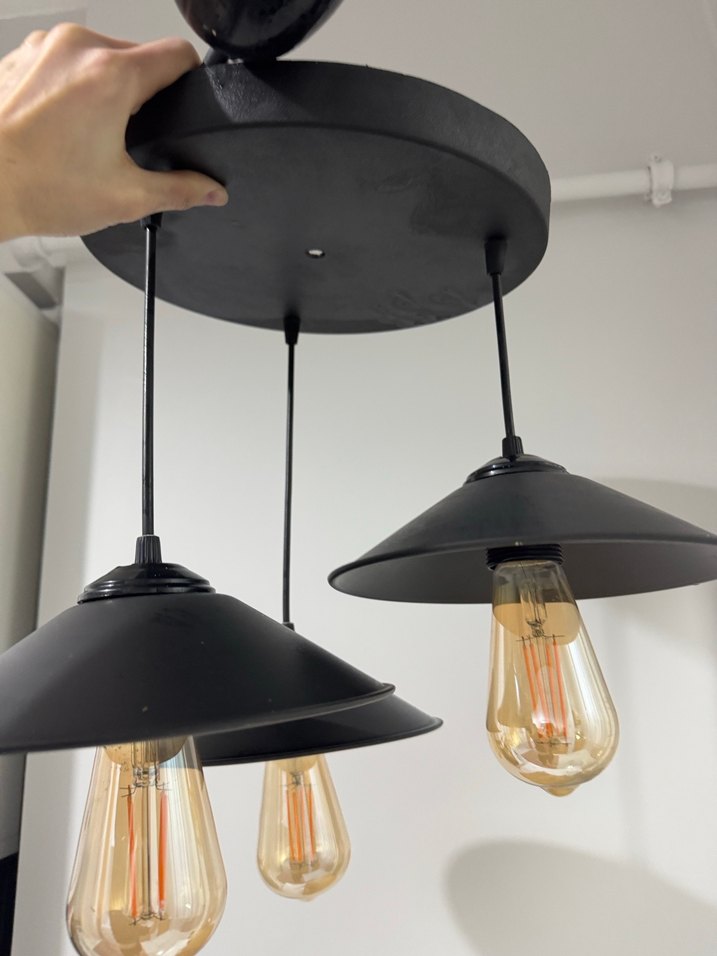 Siyah Çiftli Sarkıt Avize - Görsel 3