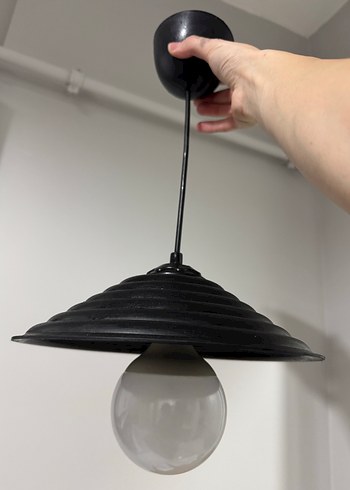 Siyah Modern Tavan Lambası - Görsel 4