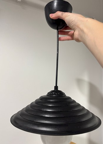 Siyah Modern Tavan Lambası - Görsel 2