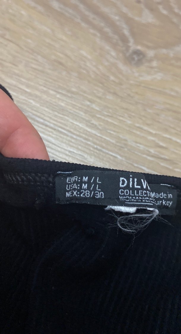 Siyah uzun kollu crop - Görsel 4