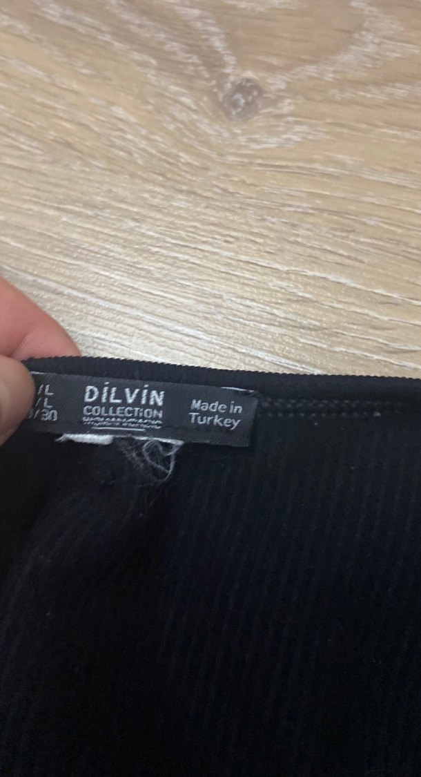 Siyah uzun kollu crop - Görsel 5