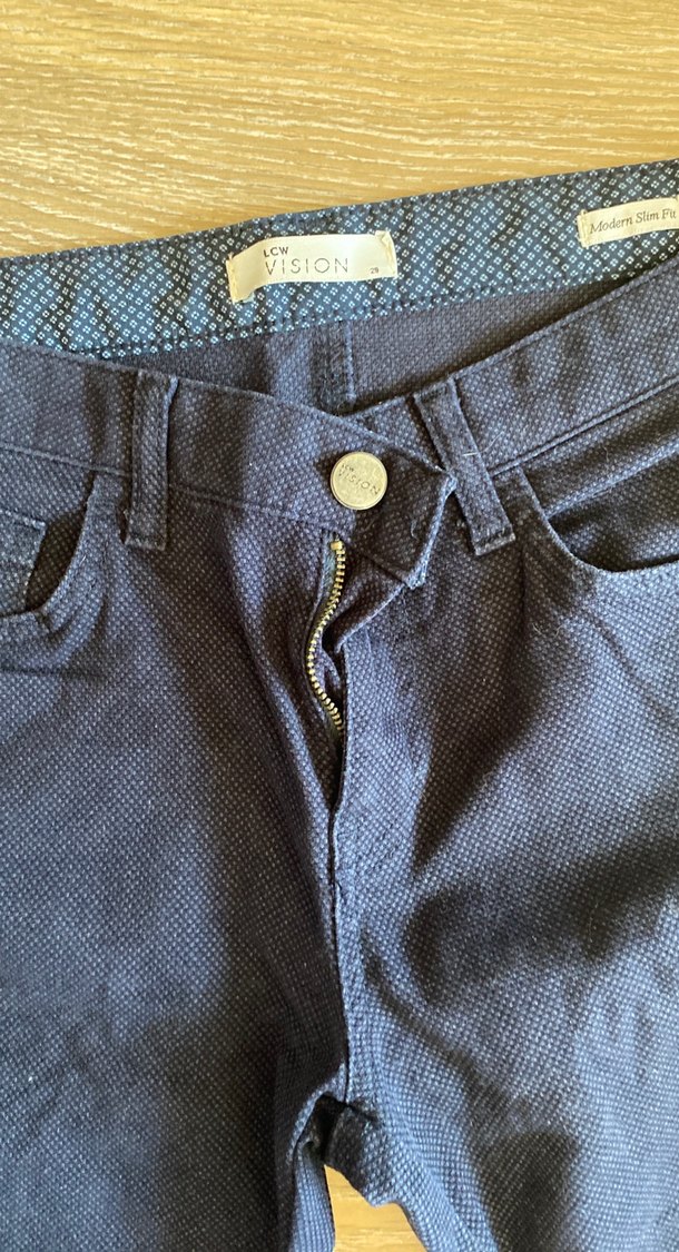 Lacivert erkek slim fit pantolon - Görsel 2