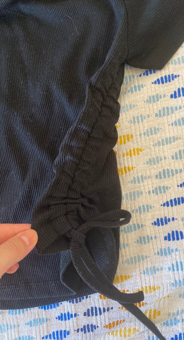 Siyah düz crop - Görsel 3