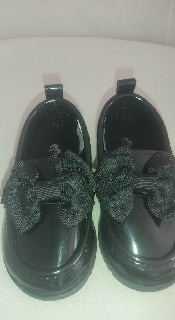 Kız Çocuk Siyah Fiyonklu Goth Babet - Görsel 4