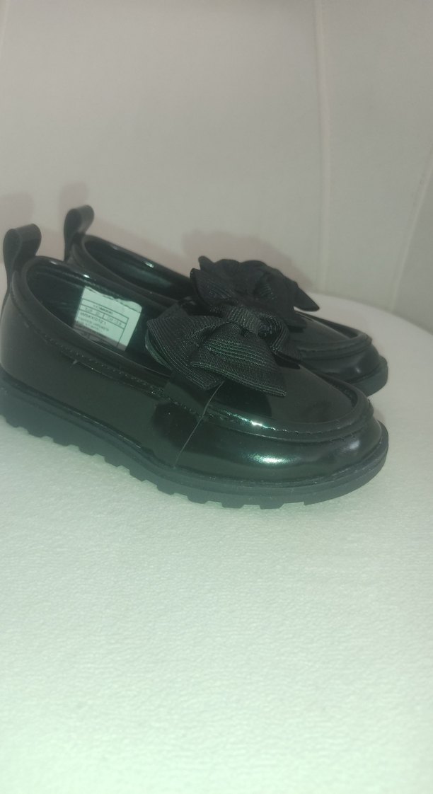 Kız Çocuk Siyah Fiyonklu Goth Babet - Görsel 2