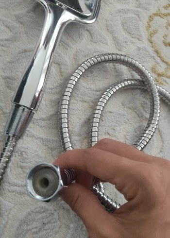 Gri El Duş Başlığı ve Hortumu - Görsel 2