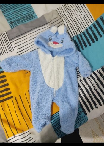 Mavi Peluş Bebek Tulum