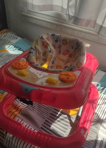 Renkli Kırmızı Bebek Yürüteci - Görsel 5