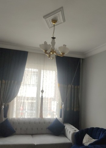 Beyaz 3 Lambalı Tavan Avizesi - Görsel 5