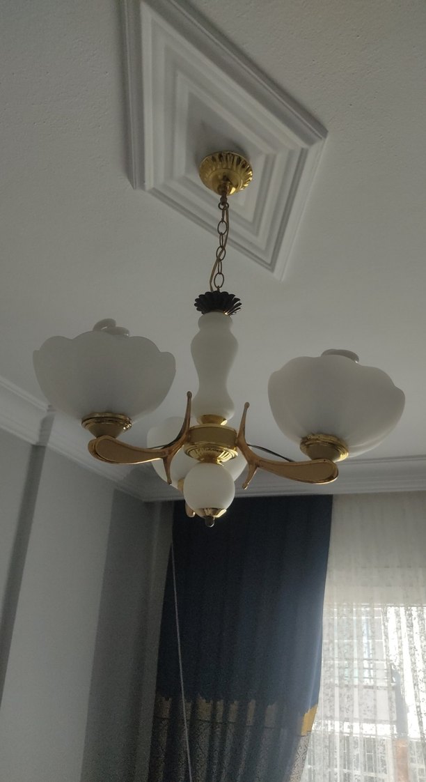 Beyaz 3 Lambalı Tavan Avizesi - Görsel 3