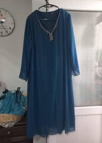 Diger Siyah Uzun Dantel Detaylı Kadın Abiye Elbise - Görsel 5