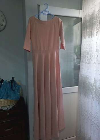 Diger Siyah Uzun Dantel Detaylı Kadın Abiye Elbise - Görsel 12