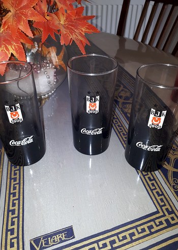 nostslji Siyah Beşiktaş Temalı Coca-Cola Bardak