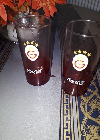 Koyu Kırmızı Galatasaray Coca-Cola Bardak nostalji