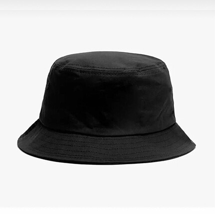  Beden siyah Renk Düz Siyah kova şapka Bucket Hat