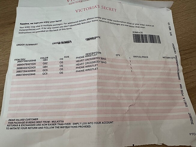 Beden gri Renk Victoria?s Secret kalp çapraz çanta
