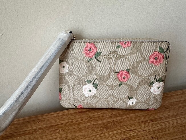 Beden Orijinal Coach çiçeklı Cüzdan wristlet