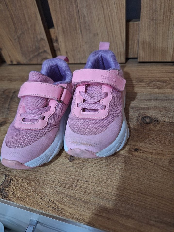 Kız Çocuk Pembe Cırtlı Spor Ayakkabı vicco ışıklı - Görsel 2