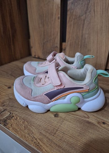 Kız Çocuk Pembe Cırt Cırtlı Spor Ayakkabı vicco - Görsel 2