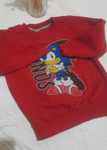 Erkek Çocuk Kırmızı Baskılı Sweatshirt - Görsel 2