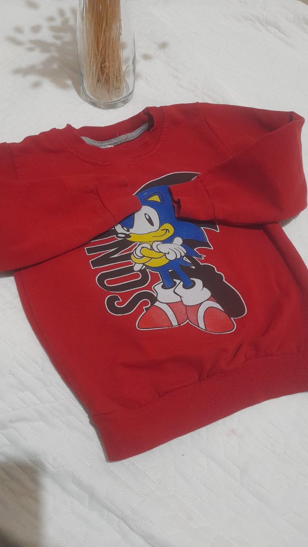 Erkek Çocuk Kırmızı Baskılı Sweatshirt - Görsel 2