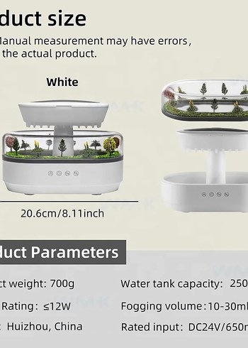 HAVA NEMLENDİRİCİ YAĞMURLU IŞIKLI (SIFIR) - Görsel 13