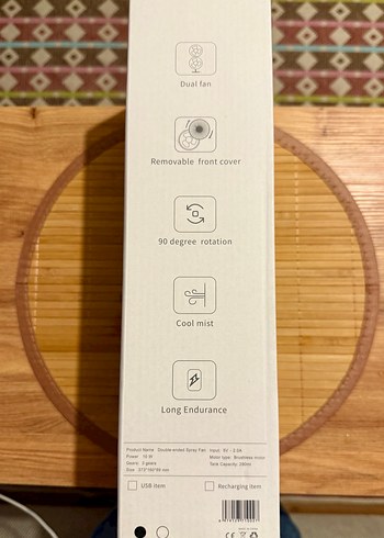 ŞARJLI SU BUHARLI KUMANDALI VANTİLATÖR (SIFIR) - Görsel 6